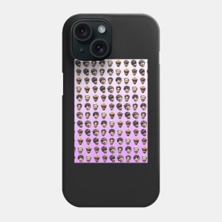 BTS (Bangtan Sonyeondan) FUNNY DERP FACES GRADIENT PINK Phone Case