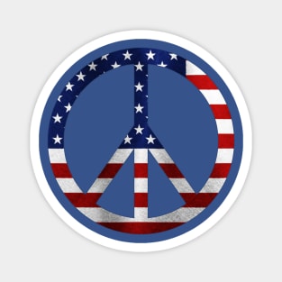 American Flag Peace Sign Magnet