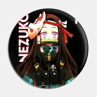 Nezuko Demon Slayer Vector Art Pin