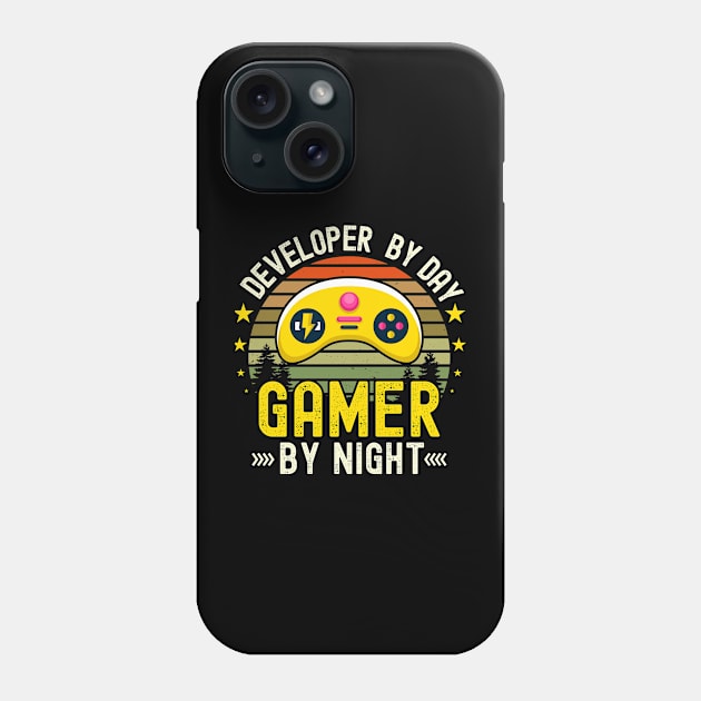 Developer Lover by Day Gamer By Night For Gamers Phone Case by ARTBYHM