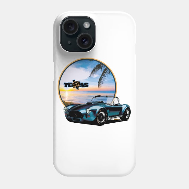 Texas Style Shelby Cobra on the beach Phone Case by CamcoGraphics