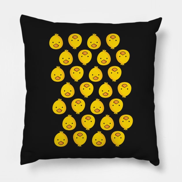 Cute Duck Face Yellow Design Pillow by Artman07