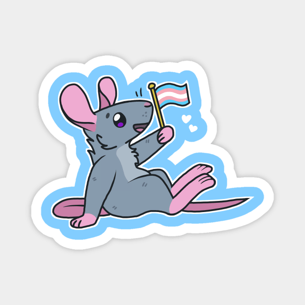 Trans Rats Magnet by Catbreon