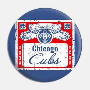 FRONT & BACK print Vintage Cubs Beer Pin