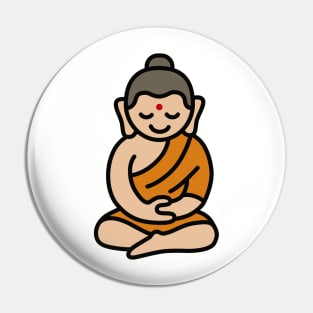 Buddha Cartoon Pin