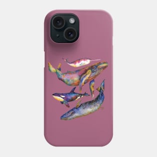 Four Whale Quartet - A Quartet of Whales Phone Case