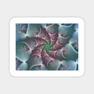 Floral Whirlpool Fractal Magnet