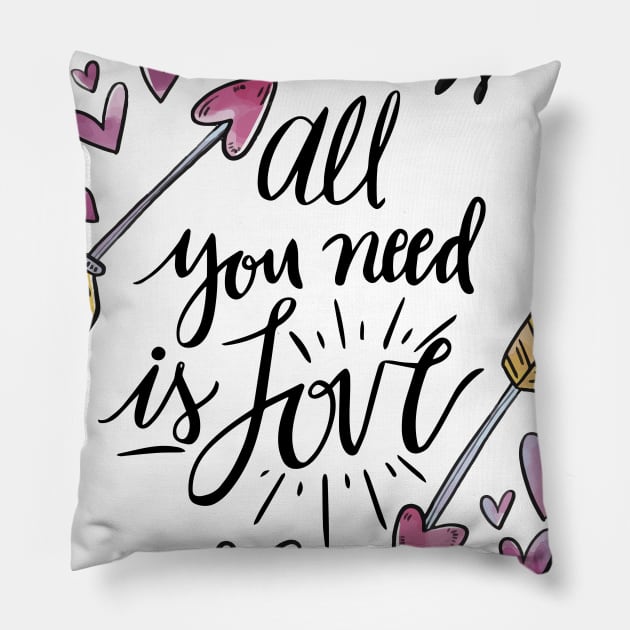 All you need is love Pillow by koolgifts