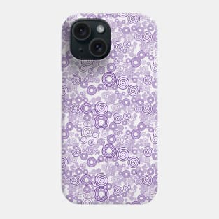 Trippy Purple and Gray Spiral Pattern Phone Case
