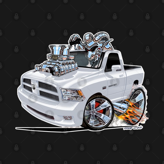 Dodge Ram White Truck by vincecrain