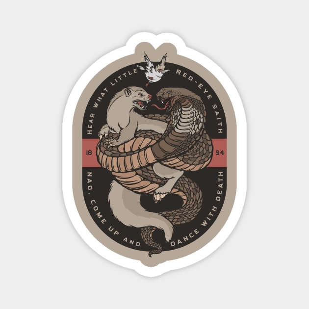 Rikki tikki tavi Mongoose Cobra The Jungle Book Magnet by stayfrostybro