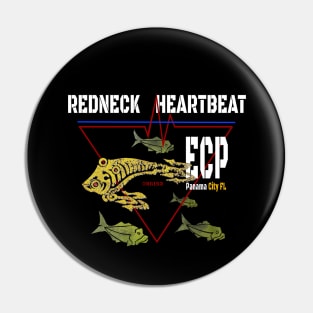 Redneck Heartbeat Florida Beaches Pin