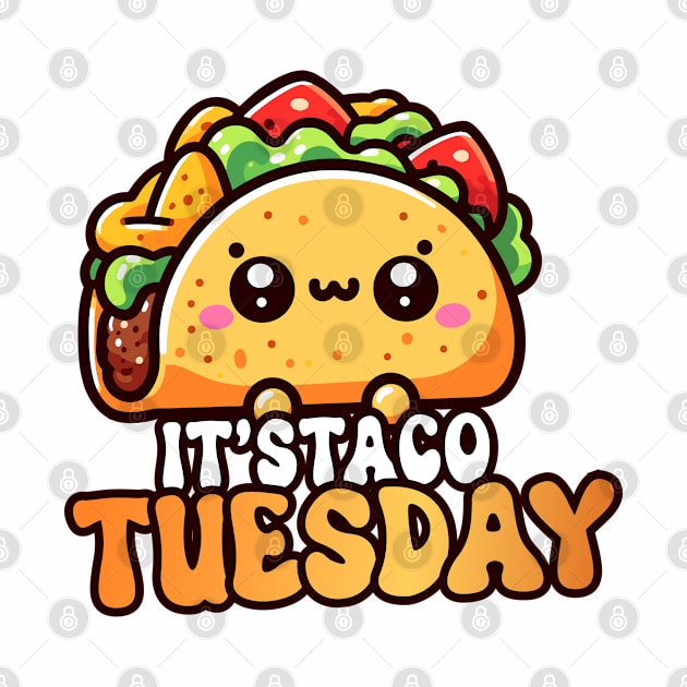 Funny Cute Kawaii Taco by hippohost