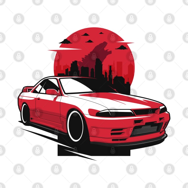 Red R32 Skyline GTR City by KaroCars