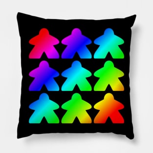 Rainbow Meeples Pillow