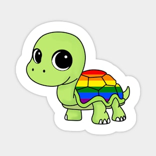 Rainbow Turtle Magnet