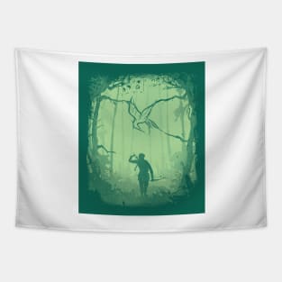 Hunger Games Woods - Green Tapestry