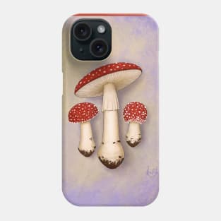 Amanita Muscaria with background Phone Case