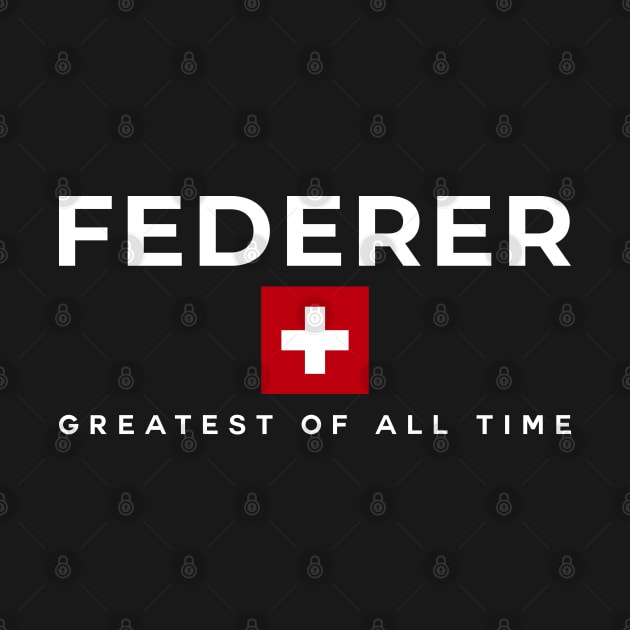 Roger Federer GOAT Made In Switzerland white by vlada123