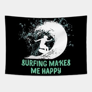 SURFING MAKES ME HAPPY Tapestry
