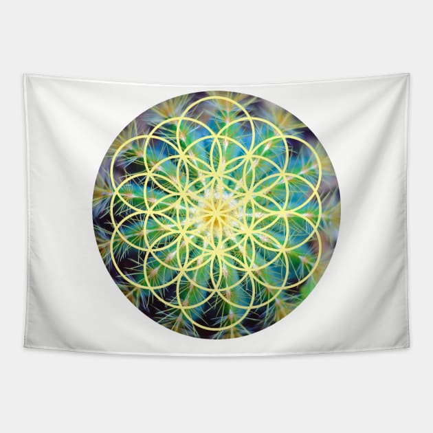 Sacred geometry Tapestry by munchi