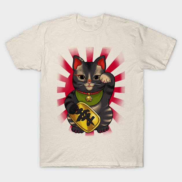 lucky cat - Maneki Neko - T-Shirt | TeePublic