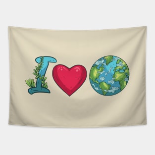 I Love Earth Tapestry