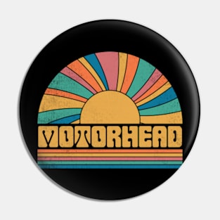 Graphic Motorhead Proud Name Distressed Birthday Vintage Style Pin