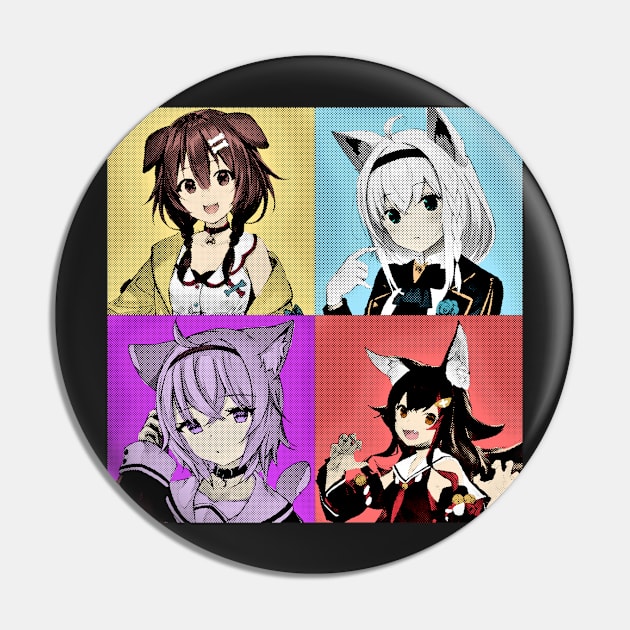 Hololive Gamers Pop Art Pin by TonaPlancarte