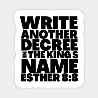 Esther 8-8 Purim Bible Story Write Another Decree Magnet