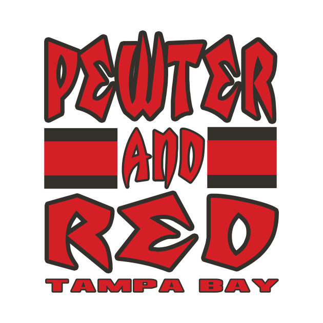 Disover Tampa LYFE Pewter and Red True Football Colors! - Tampa Bay Buccaneers - T-Shirt