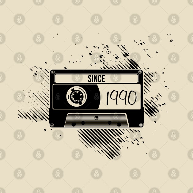 1990s Vintage, 90s Black Cassette by Degiab