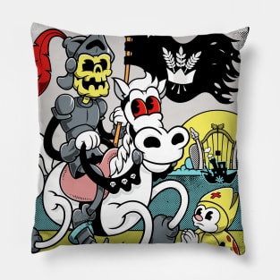 Death - Mystical Medleys - Vintage Rubber Hose Cartoon Tarot Pillow