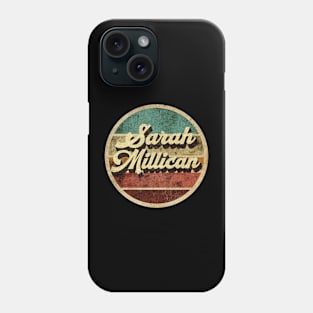 Tanatoraja, circle retro faded Sarah Millican Phone Case