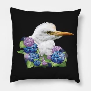 cattle egret Pillow