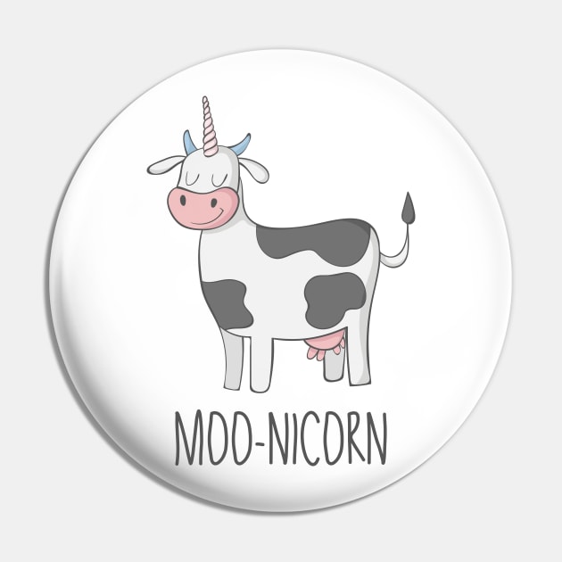 Moo-nicorn- Funny Cow Gift Pin by Dreamy Panda Designs