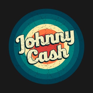 Graphic Johnny Name Retro Vintage Circle T-Shirt