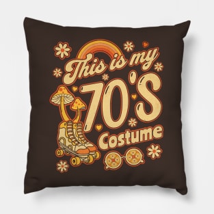 This is My 70's Costume Funny Seventies Costume Groovy Retro Pillow