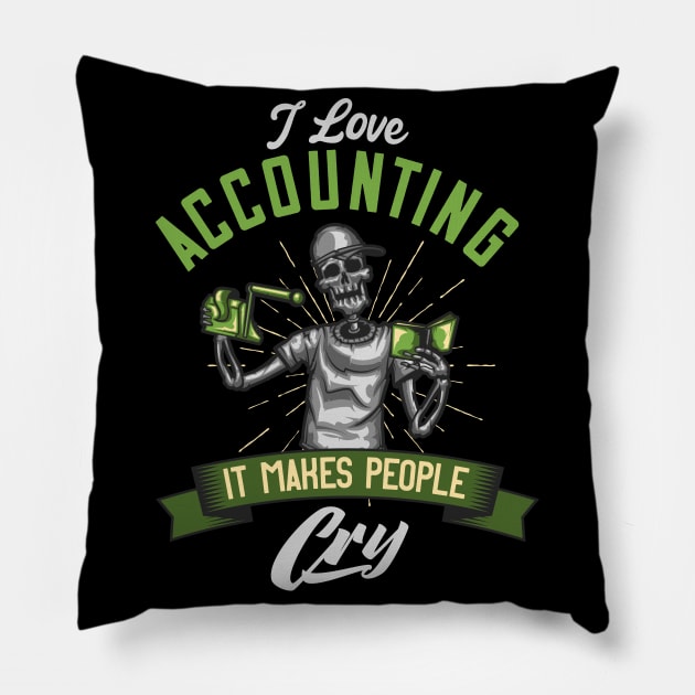 Accounting Funny Saying Accountant Gift Pillow by Foxxy Merch