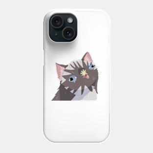 Idiot cat Phone Case