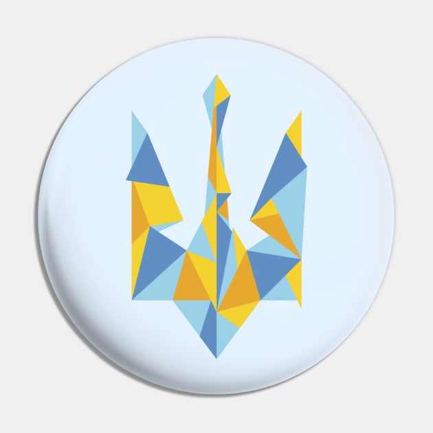 Ukraine Geometry Trident Pin by Sitchko
