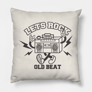 Let's Rock Old Beat Pillow