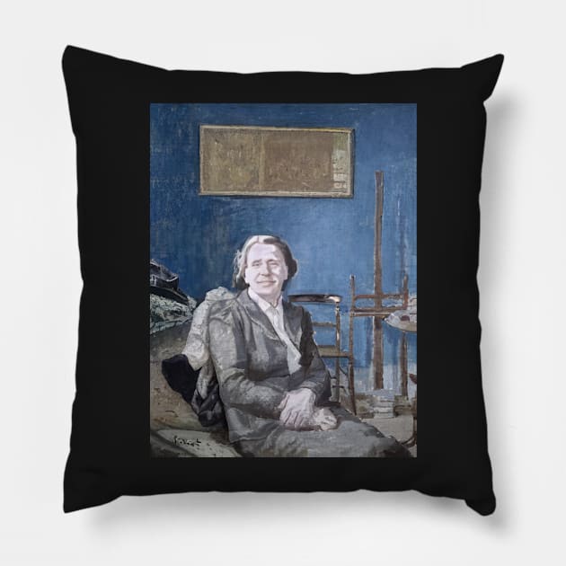 lady martin 1935 - Walter Sickert Pillow by Kollagio