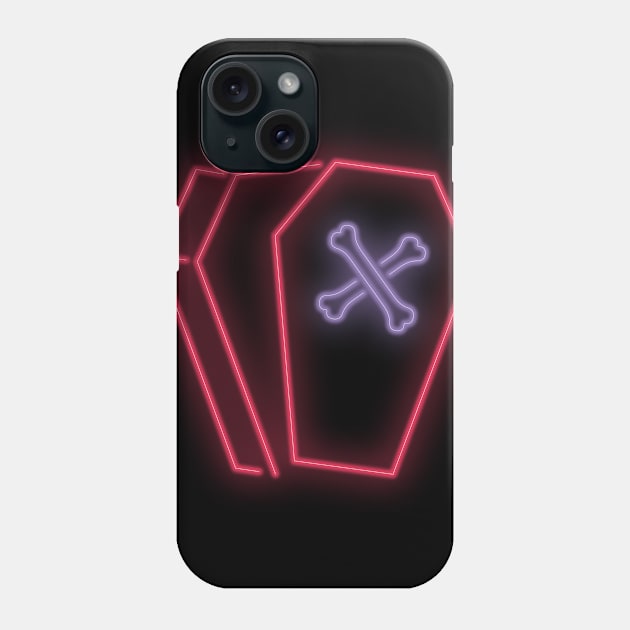 open coffin in neon optic Phone Case by rueckemashirt