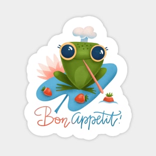 Cute Frog Hold Strawberries Magnet