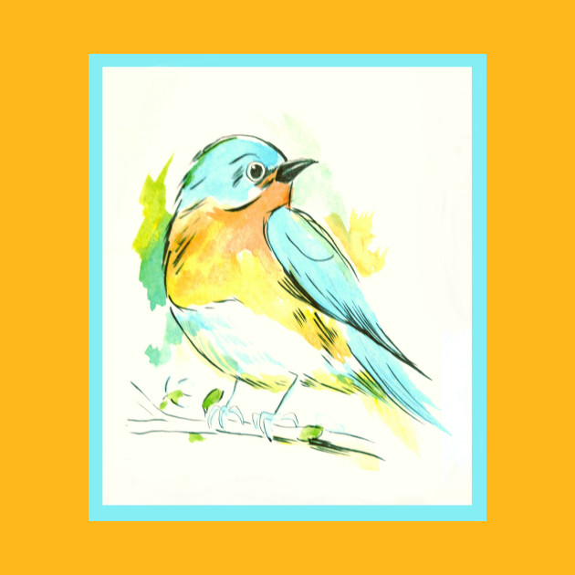 Blue Bird Watercolor Watercolour Kids T Shirt Teepublic