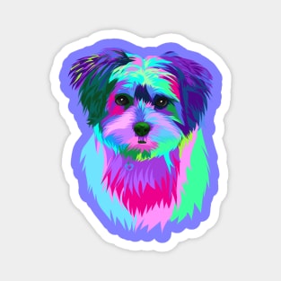 Colorful cute dog rainbow Magnet