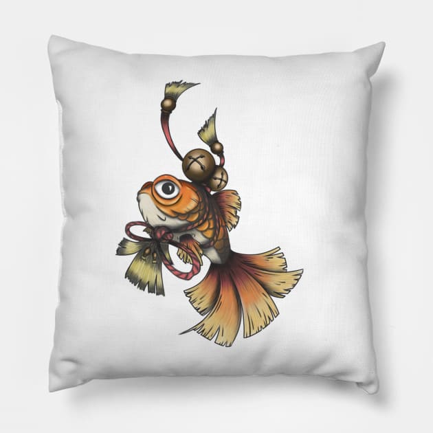 Goldfish Pillow by Apelseenty