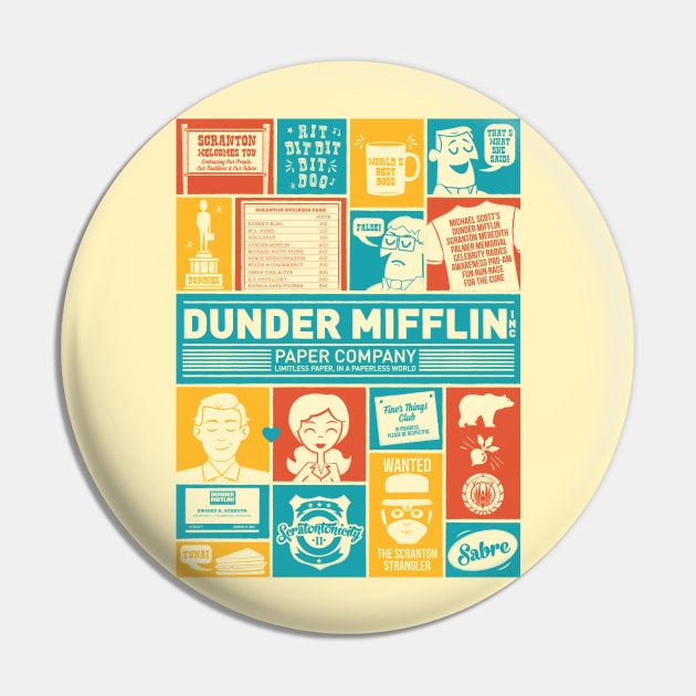 Dunder Mifflin Pin by Oneskillwonder