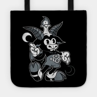 Do Walt Thou Wilt - Cartoon Baphomet - Vintage Distressed - Occult (Dark) Tote